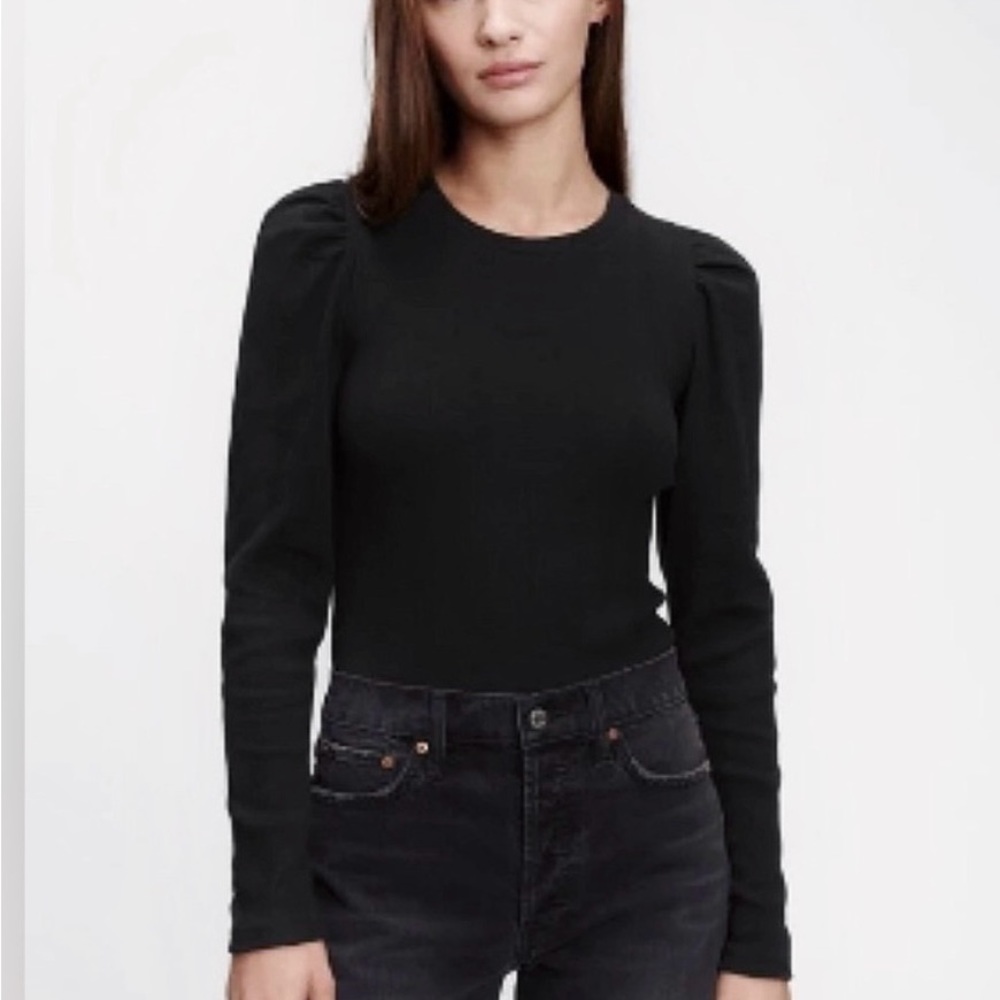 Gap Puff-Sleeve Knit Bodysuit